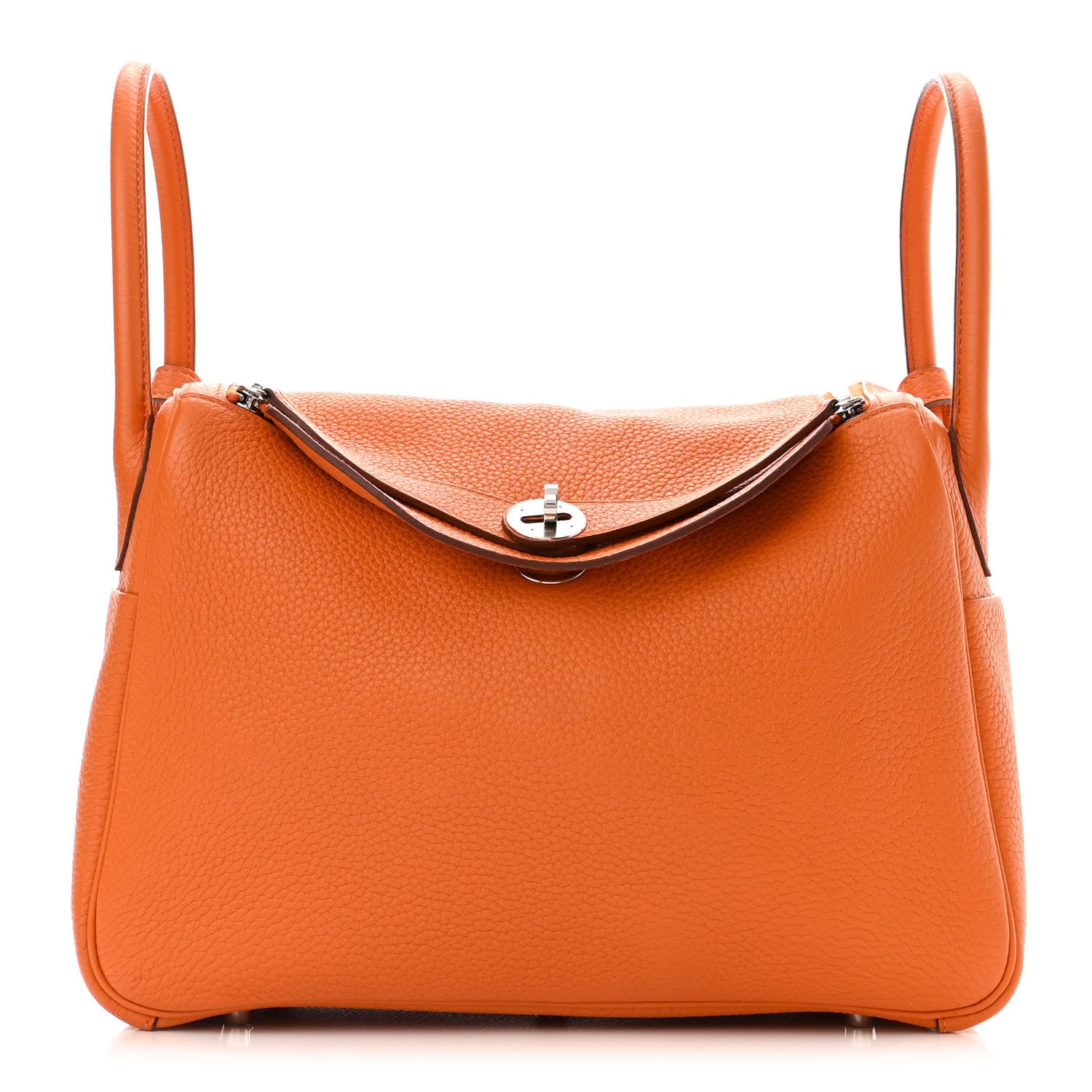 Hermes Taurillon Clemence Lindy 26 Orange 1 of 10