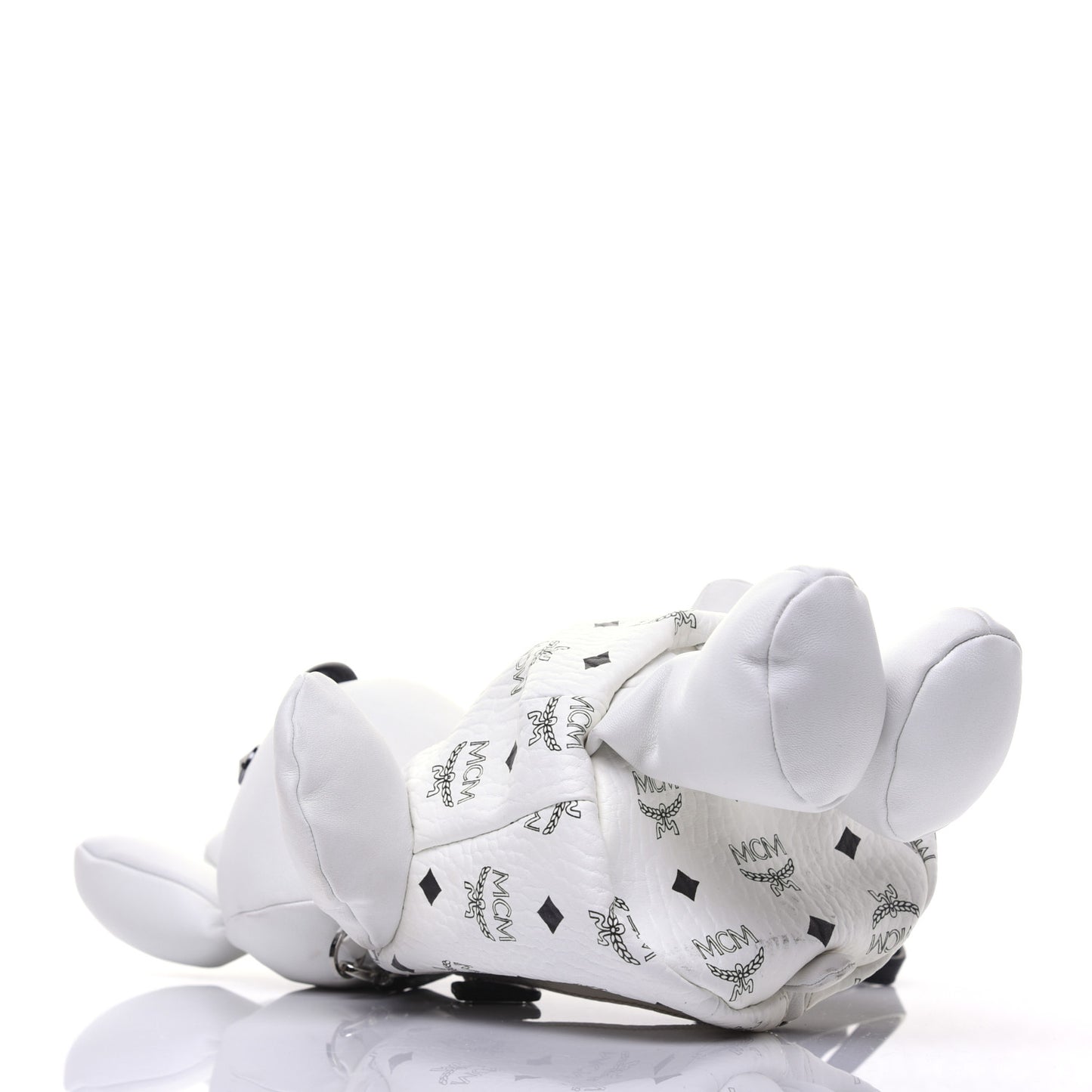 Calfskin Visetos Rabbit Zoo Doll Crossbody White