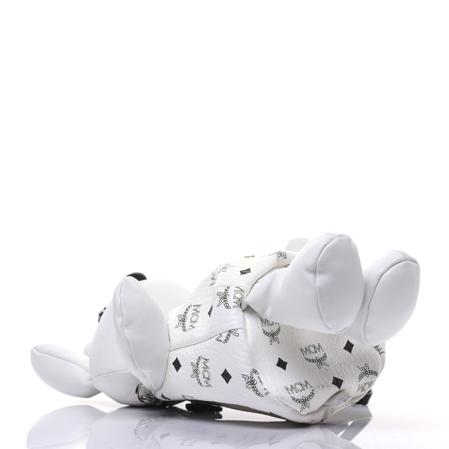 MCM Calfskin Visetos Rabbit Zoo Doll Crossbody White 3 of 20