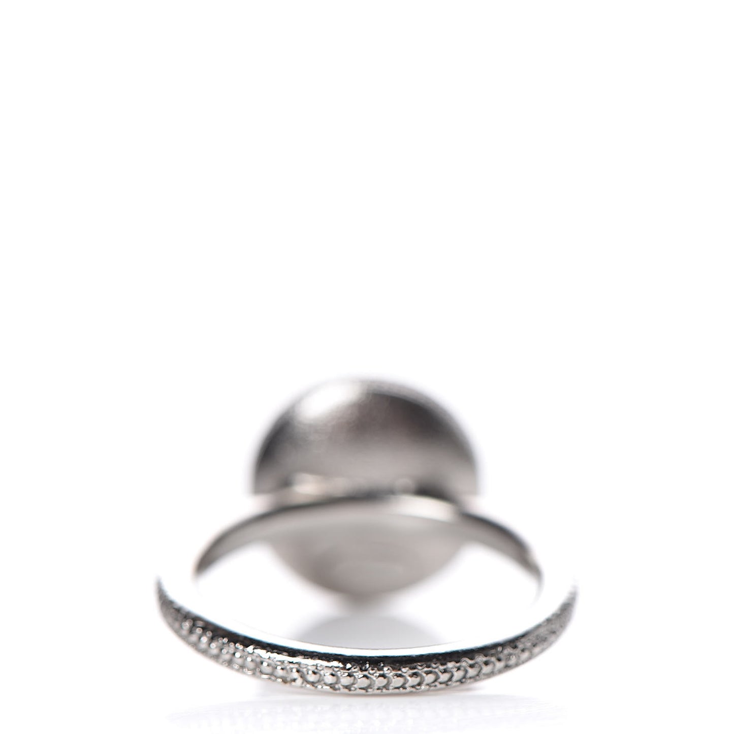 Pearl Crystal CC Ring 6 Silver