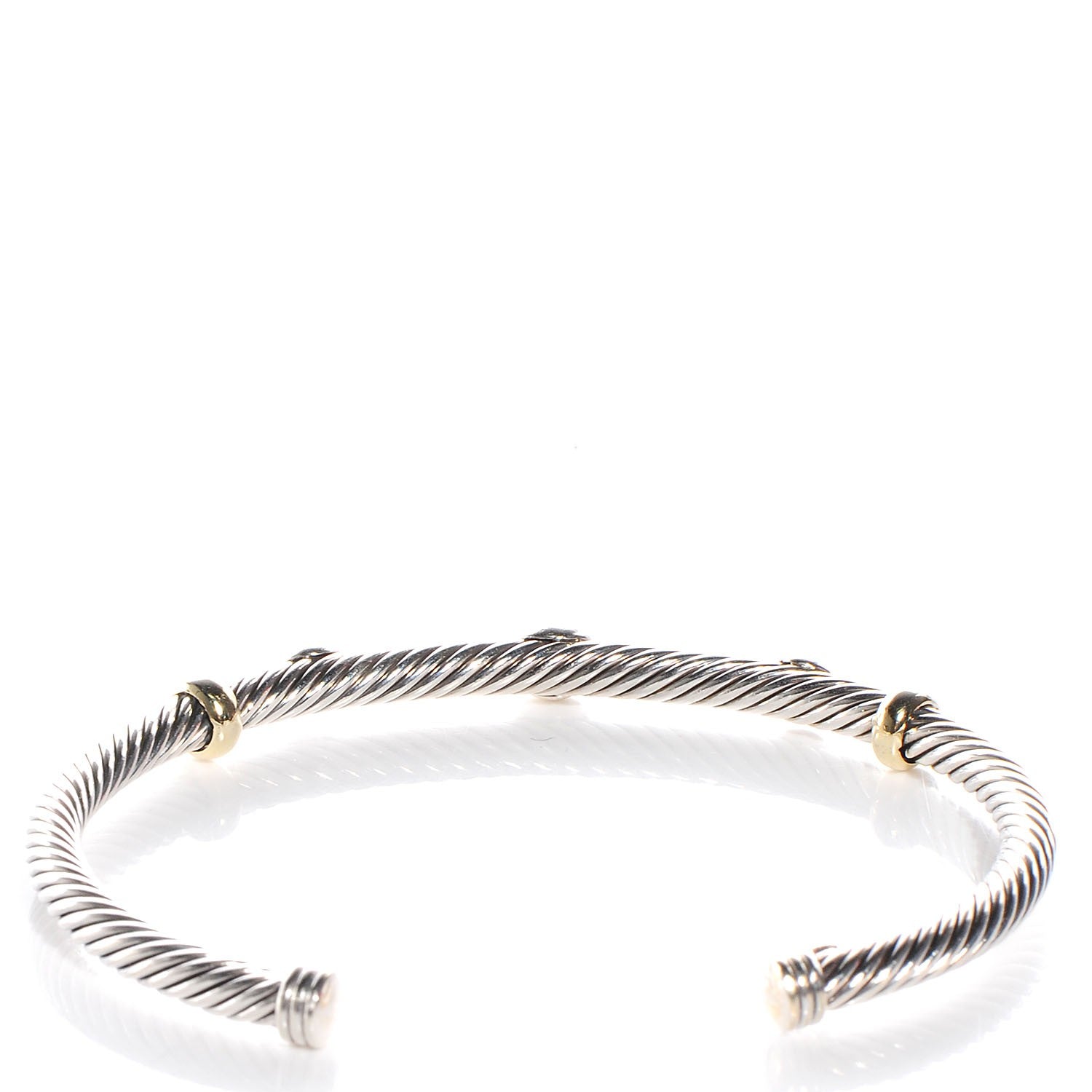 David Yurman Sterling 18k Onyx Tourmaline 4mm Renaissance Bracelet 3 of 5