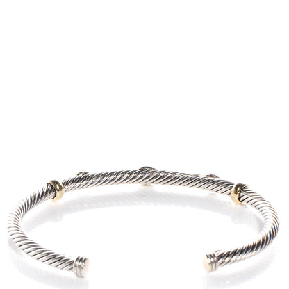 David Yurman Sterling 18k Onyx Tourmaline 4mm Renaissance Bracelet 3 of 5