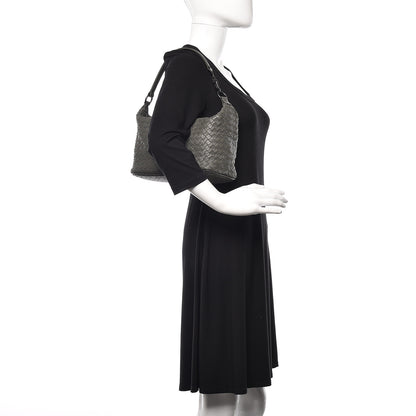 Bottega Veneta Nappa Intrecciato Small Shoulder Bag New Light Grey 2 of 9