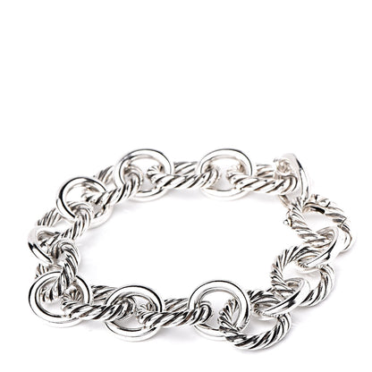 David Yurman Sterling Silver 12mm Large Oval Link Bracelet 1 of 5