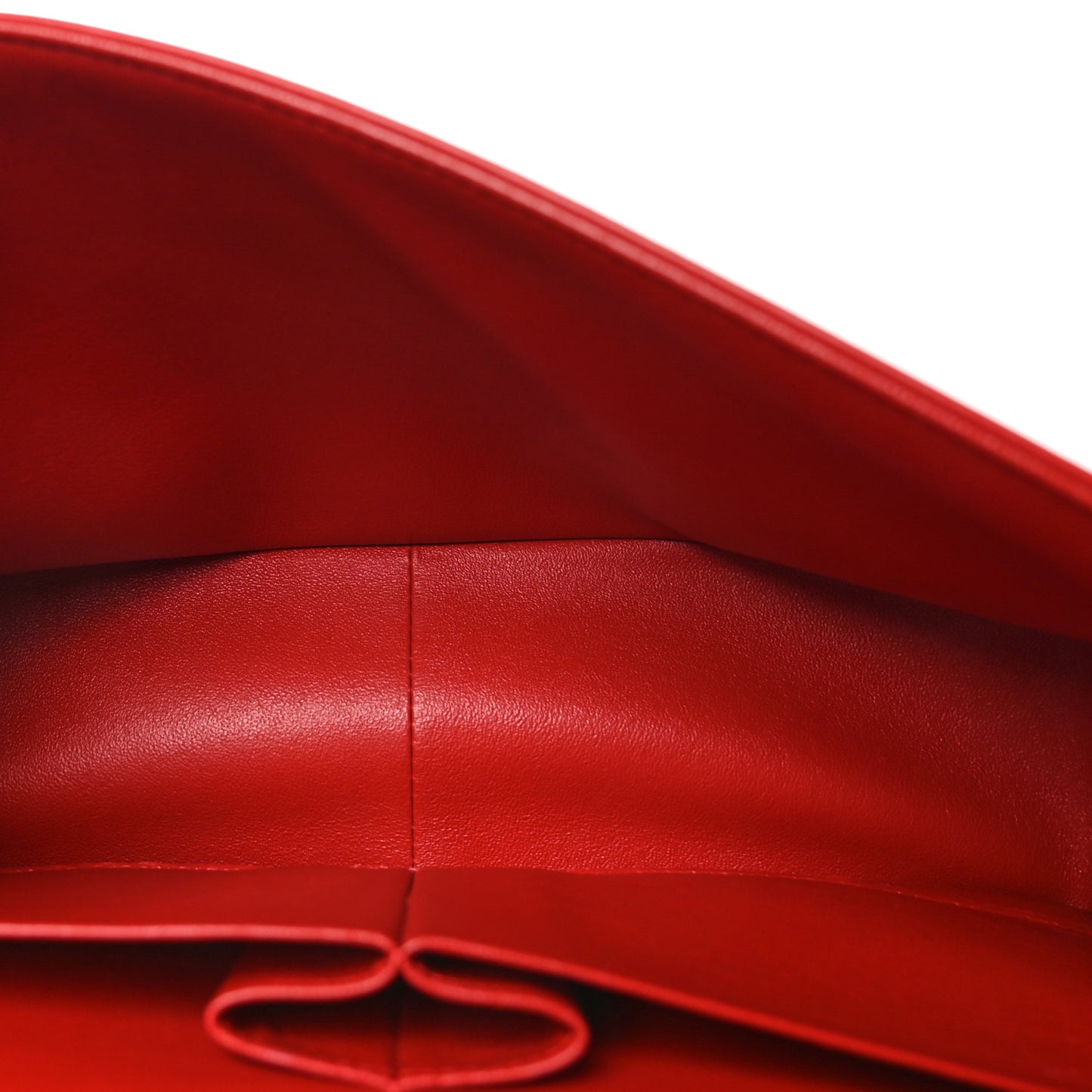 Lambskin Quilted Jumbo Double Flap Red