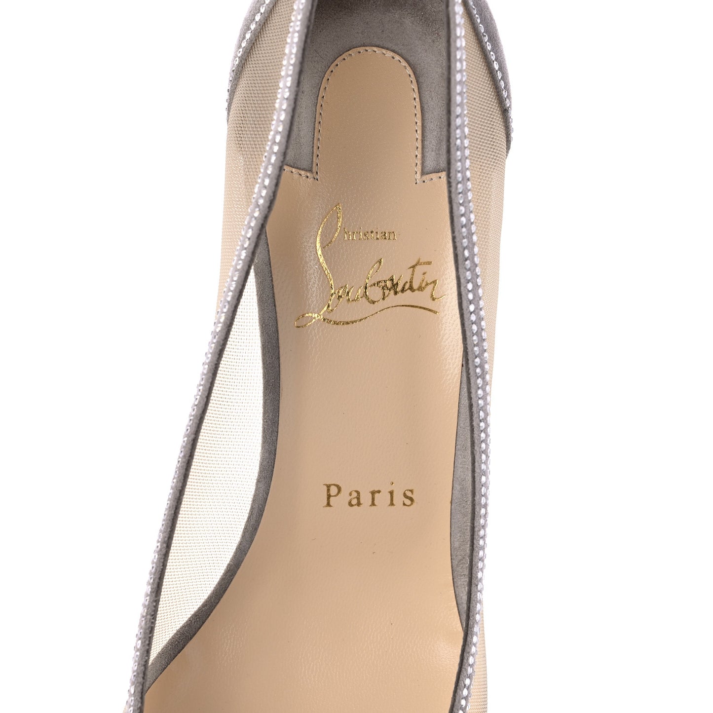 Veau Velours Crystal Rete Galativi 70 Pumps 39 Grey
