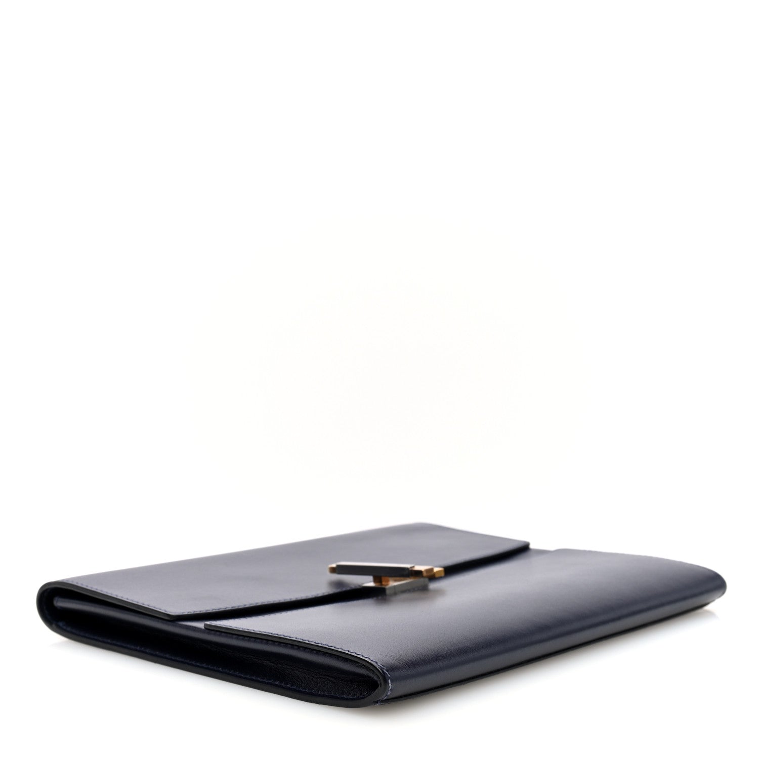 Hermes Villandry Calfskin  Cinhetic Clutch  Bleu Nuit 4 of 7