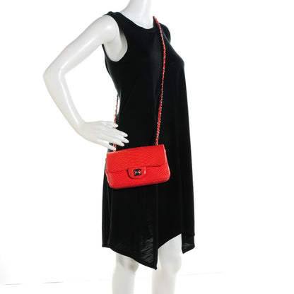 Chanel Python Mini Rectangular Flap Red 4 of 8