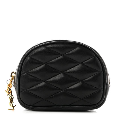 Saint Laurent Lambskin Quilted Lolita Cosmetic Pouch Black 1 of 9