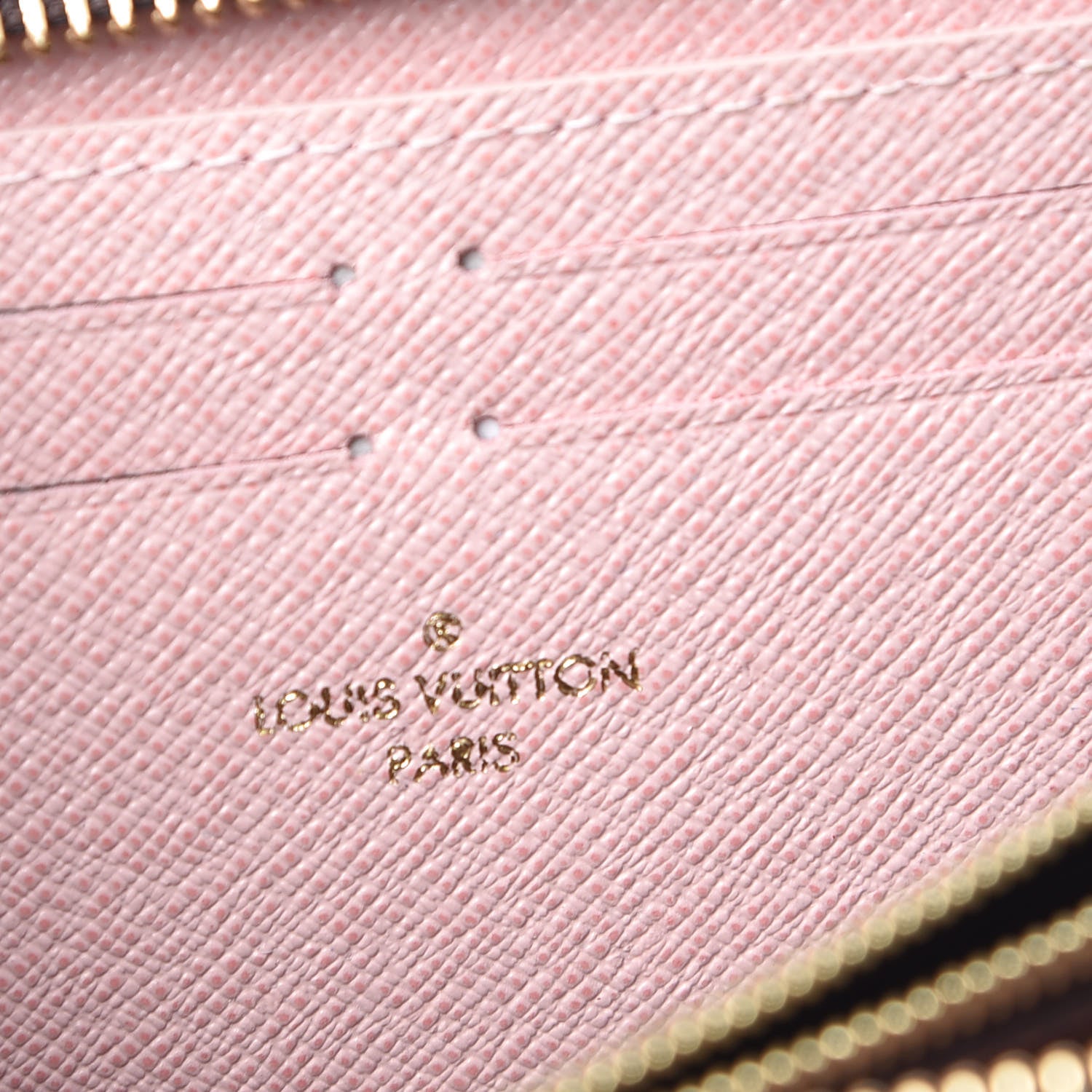 Louis Vuitton Damier Ebene Clemence Wallet Rose Ballerine 6 of 7