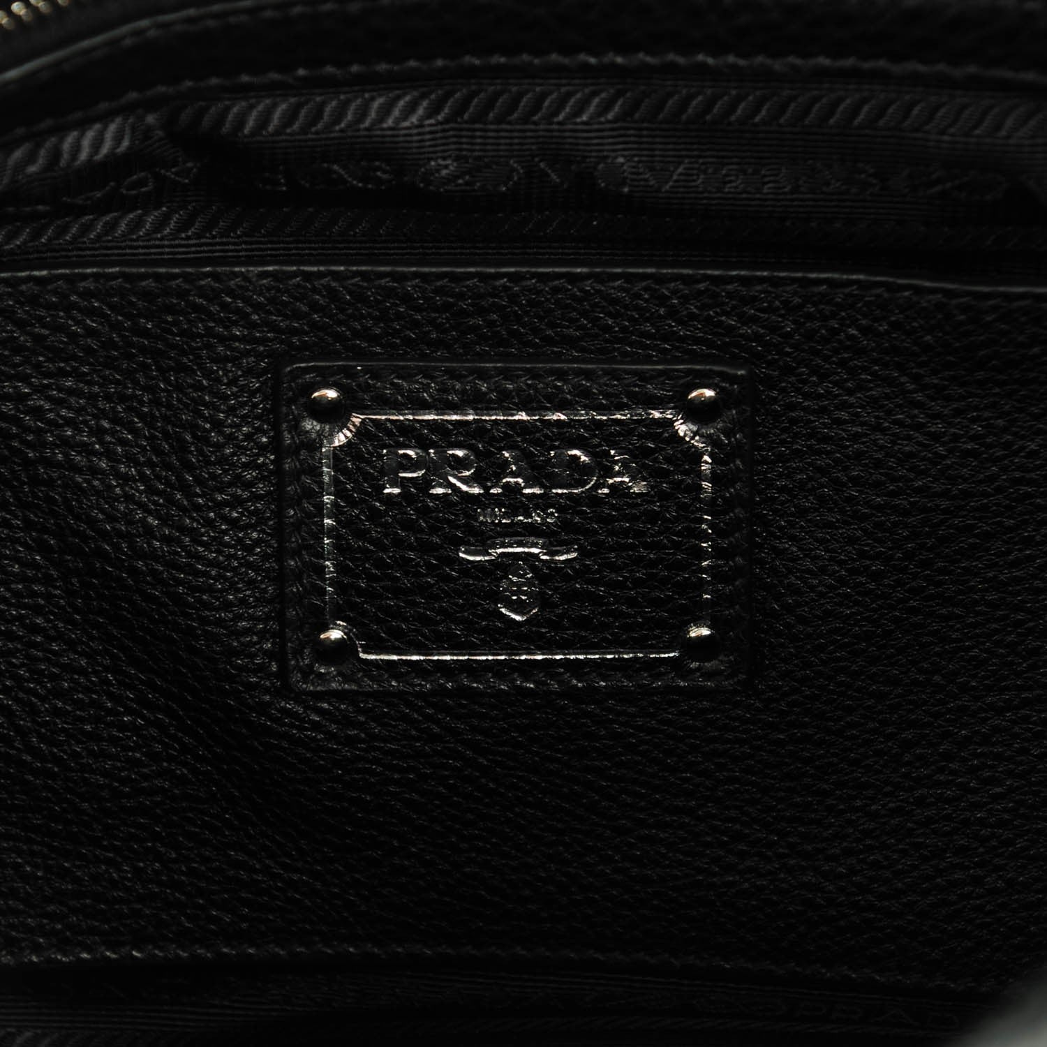 Prada Vitello Daino Side Pocket Tote Nero Black 7 of 8