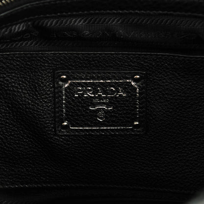 Prada Vitello Daino Side Pocket Tote Nero Black 7 of 8