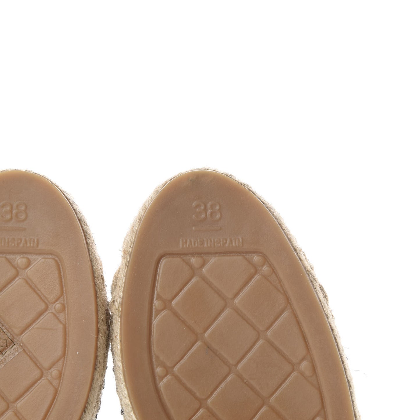 Fabric Biarritz CC Espadrilles 38 Beige Black