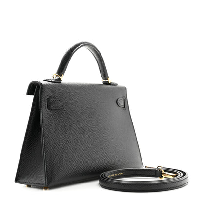 Hermes Epsom Mini Kelly Sellier 20 Black 2 of 11