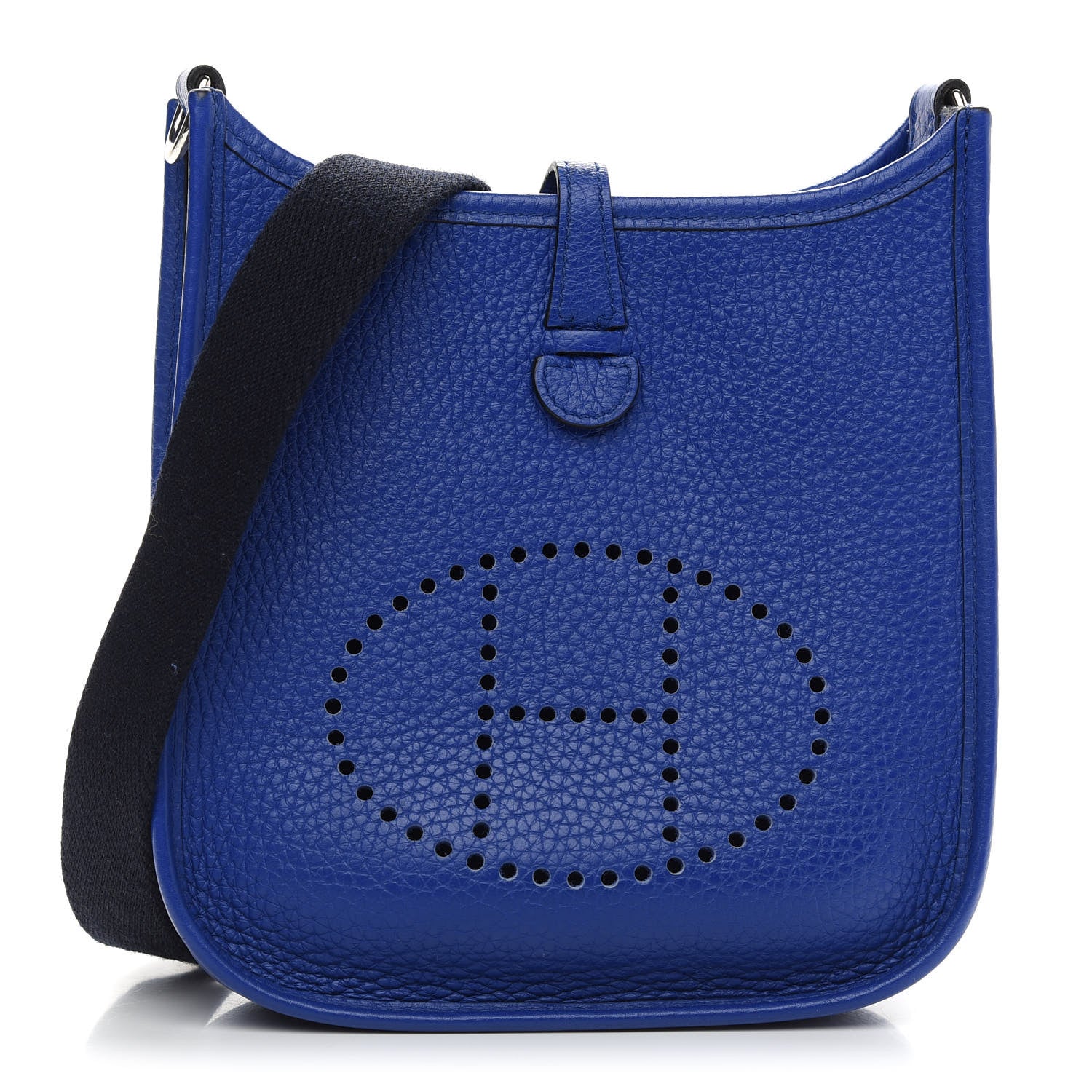 Hermes Taurillon Clemence Amazone Evelyne TPM Bleu Electrique Black 1 of 8