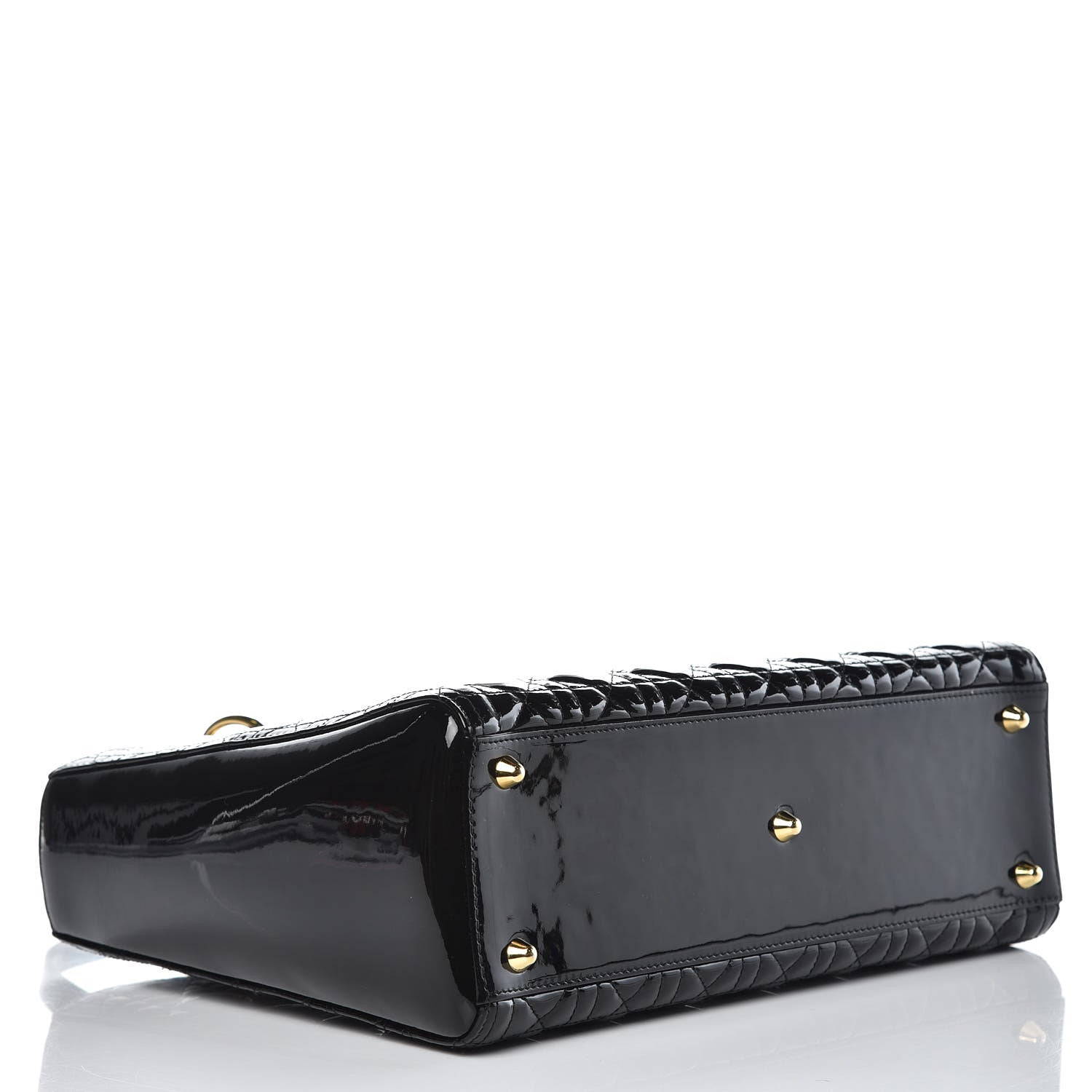 Christian Dior Patent Cannage Large Lady Dior Black 4 of 9