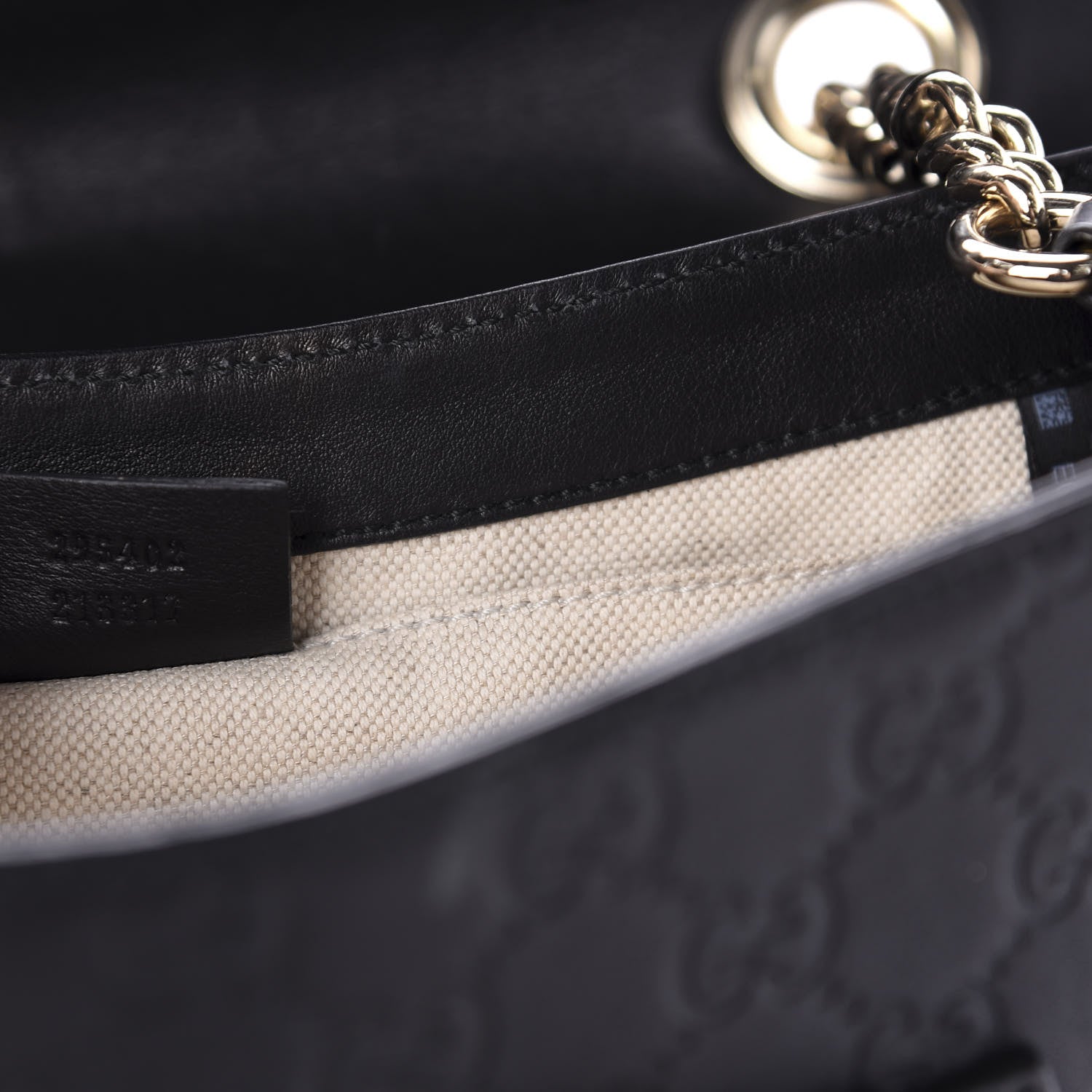 Gucci Guccissima Medium Emily Chain Shoulder Bag Black 10 of 13