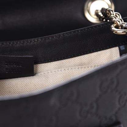 Gucci Guccissima Medium Emily Chain Shoulder Bag Black 10 of 13