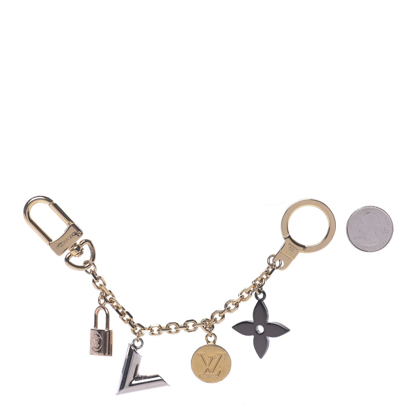 Metal Kaleido V Bag Chain Charm