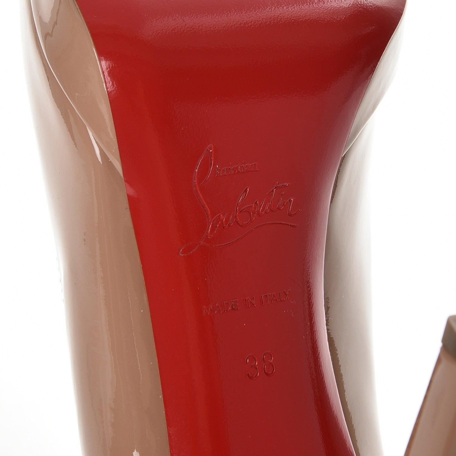 Christian Louboutin Patent New Simple 120 Pumps 38 Nude 6 of 8