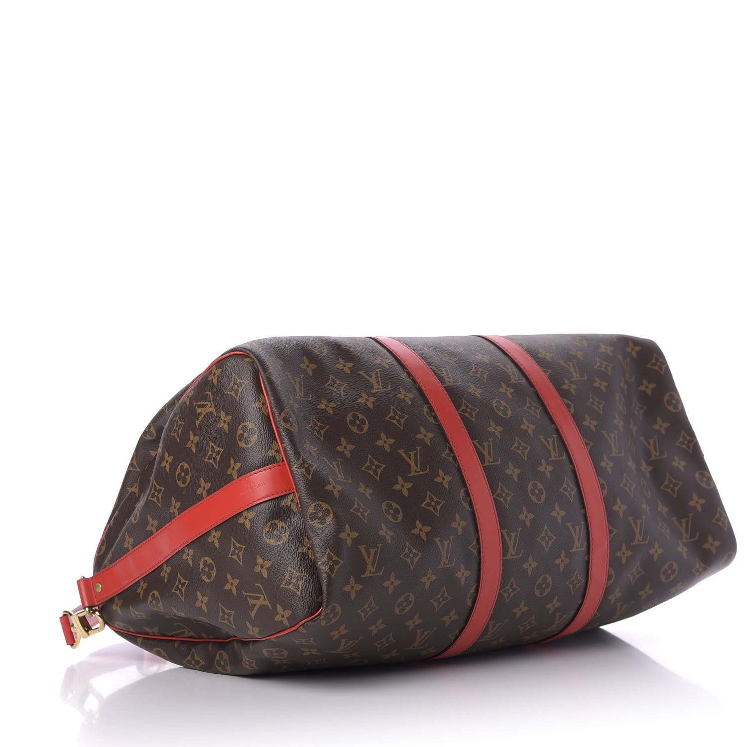 Louis Vuitton Calfskin Monogram Keepall Bandouliere 50 Coquelicot 3 of 8