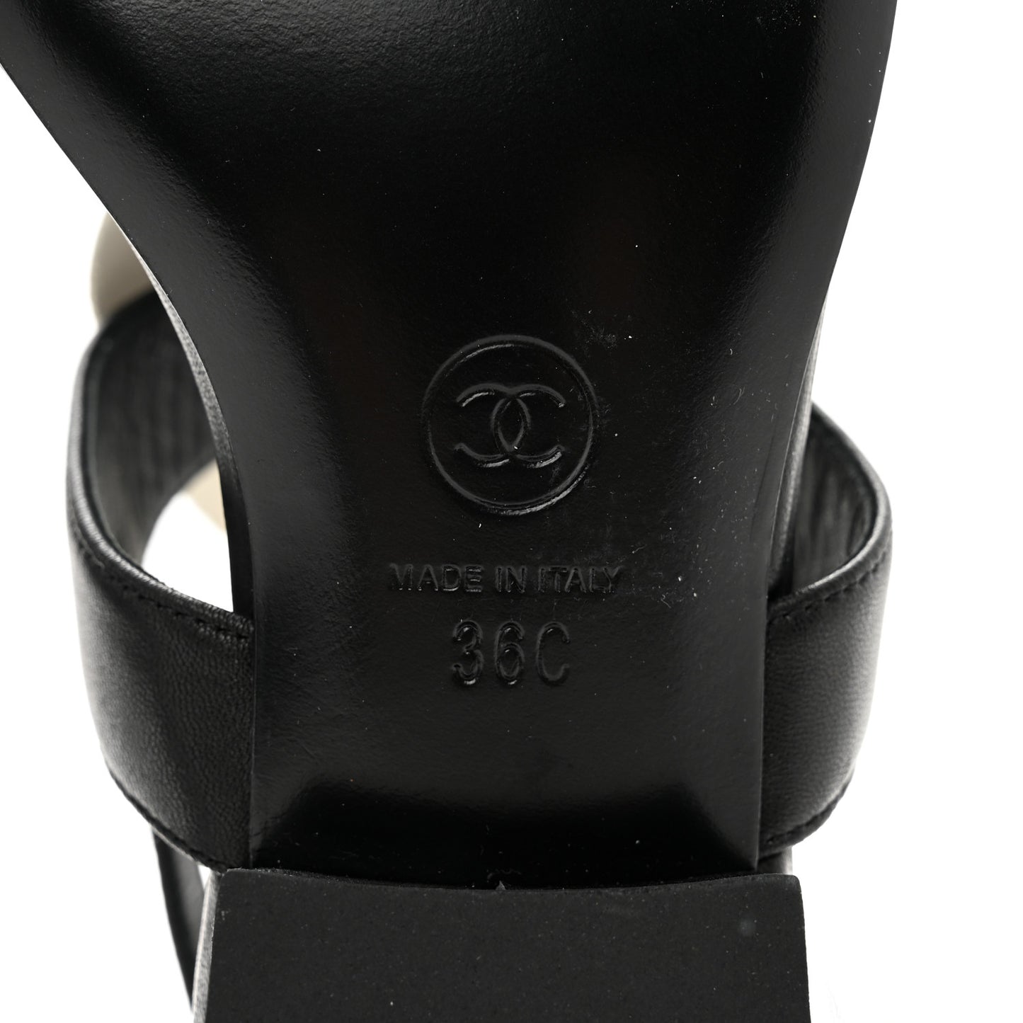 Lambskin Camellia Thong Sandals 36 Black White
