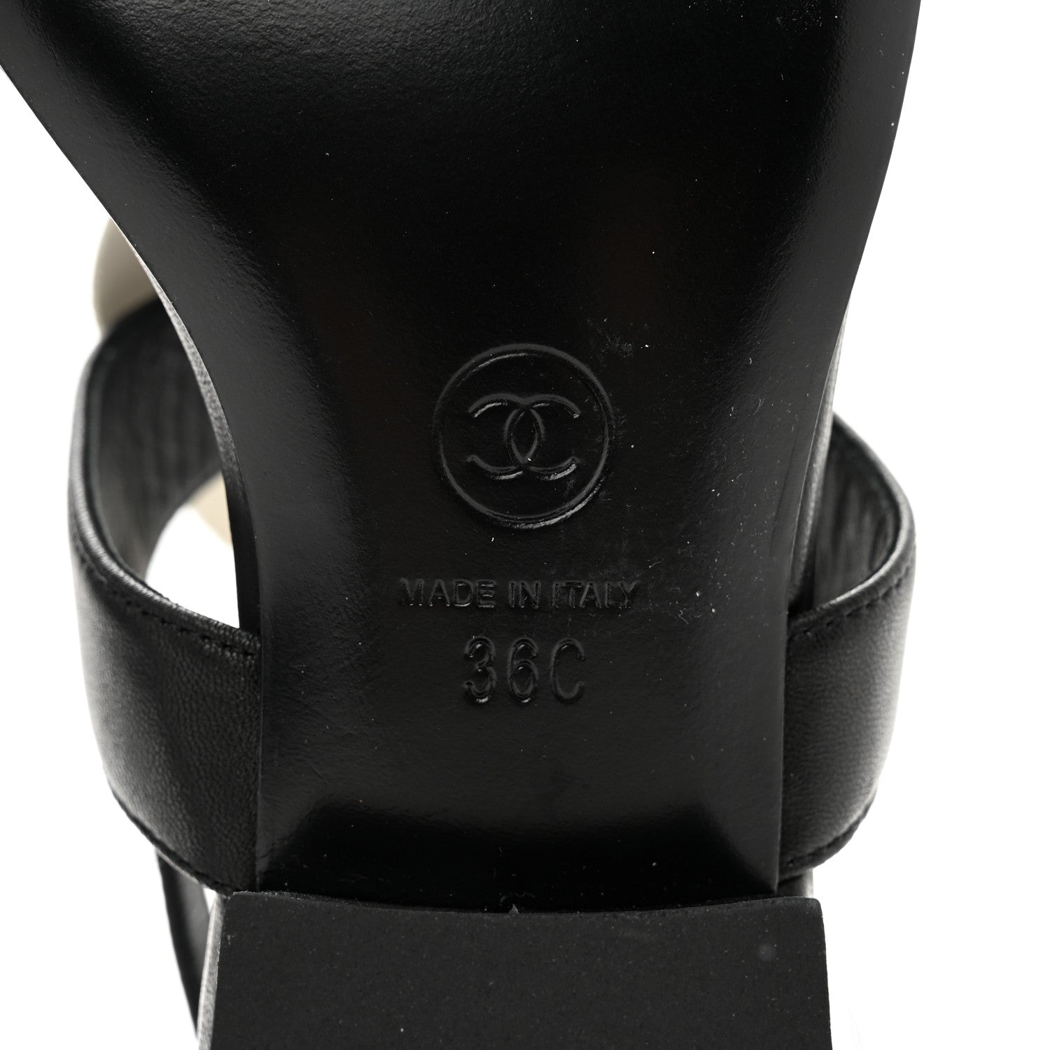 Chanel Lambskin Camellia Thong Sandals 36 Black White 6 of 8