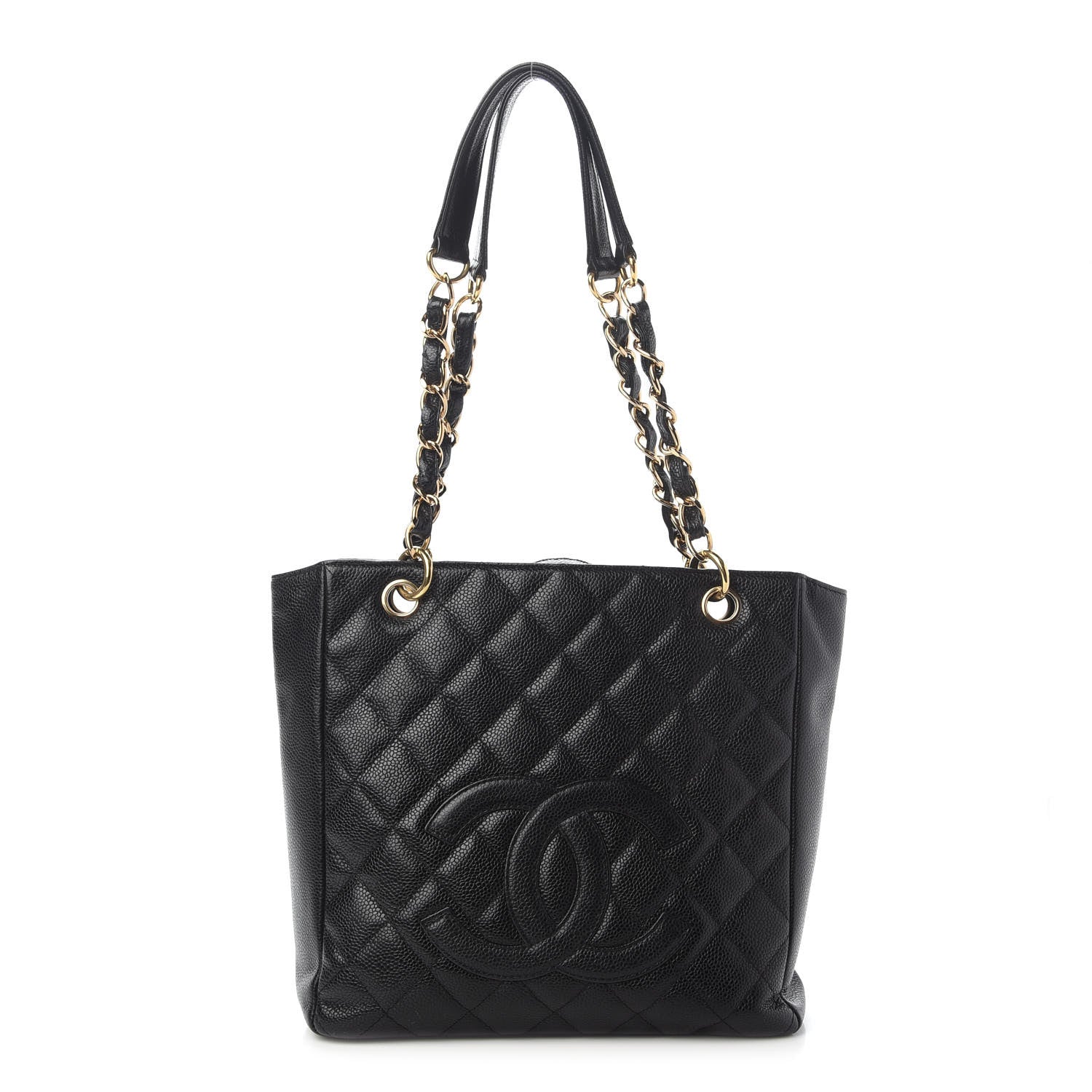 Chanel Caviar Quilted Petit Shopping Tote PST Black 1 of 9