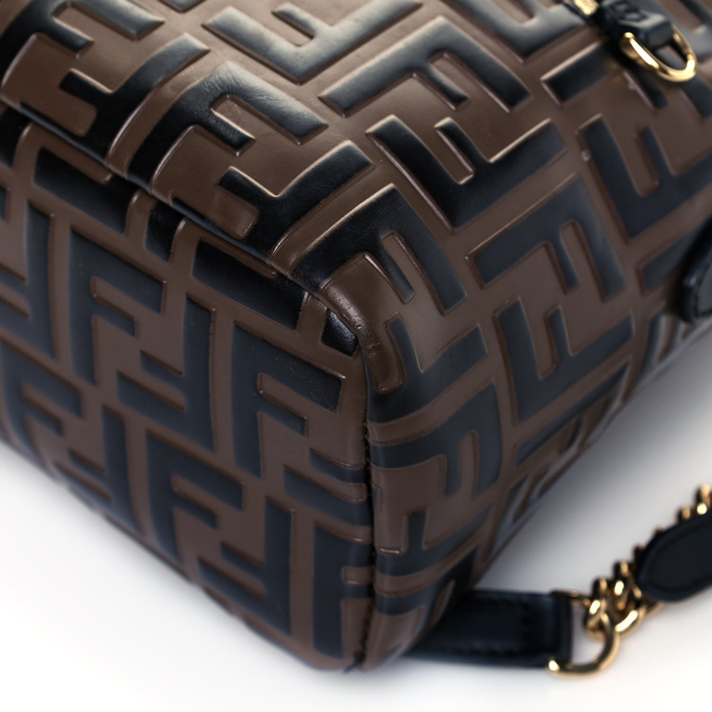 Vitello Bi-Color FF 1974 Embossed Mini Backpack Maya Black
