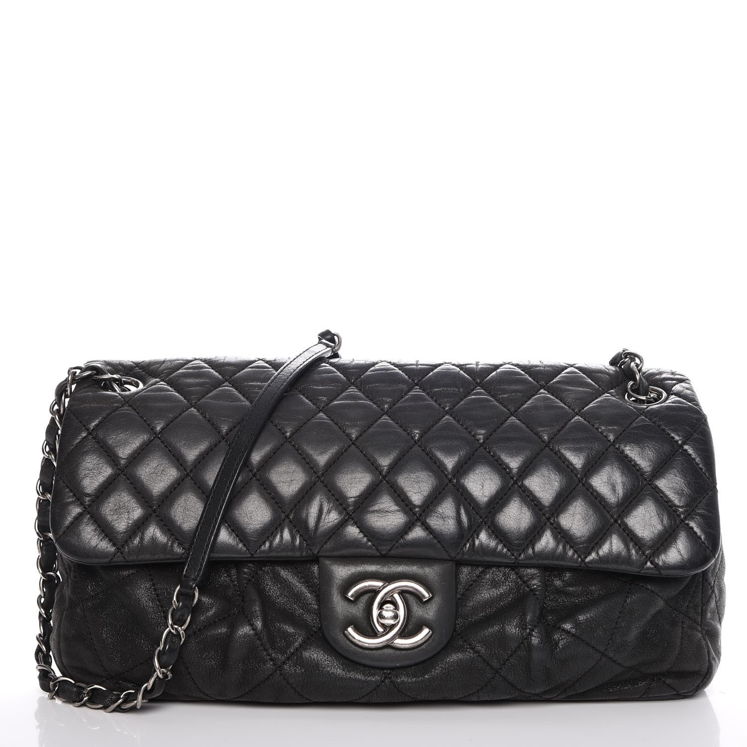 Chanel Iridescent Calfskin Large Chic Quilt Flap Black 1 of 7