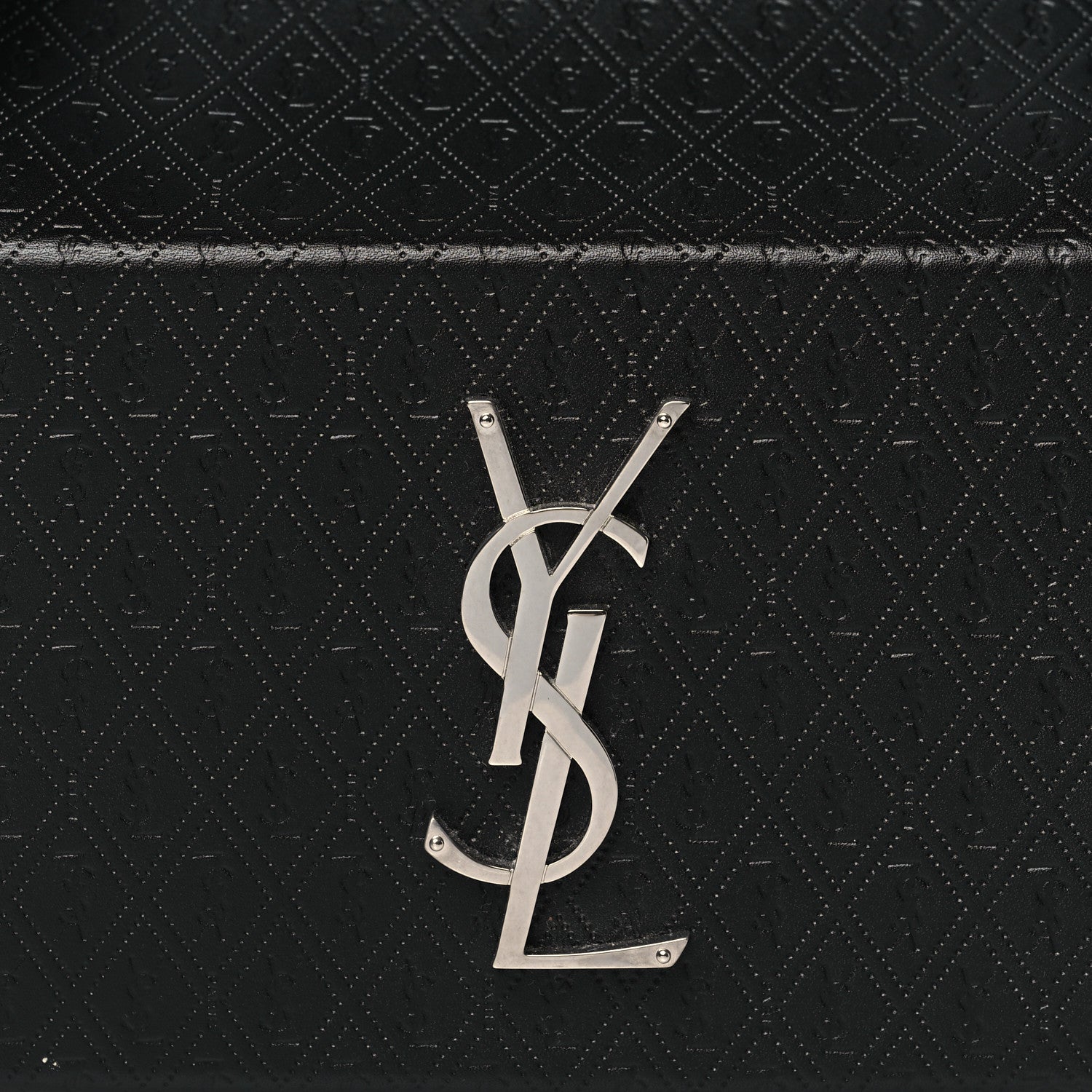 Saint Laurent Calfskin Monogram Take Away Box Black 8 of 10
