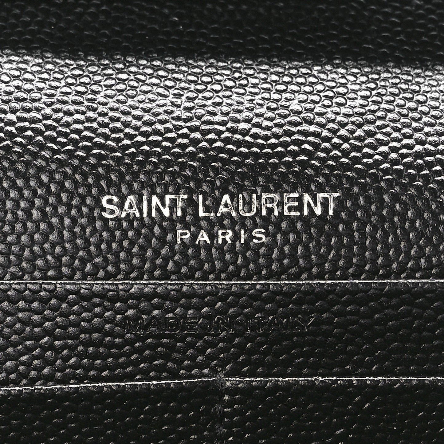 Grain De Poudre Matelasse Chevron Monogram Chain Wallet Black