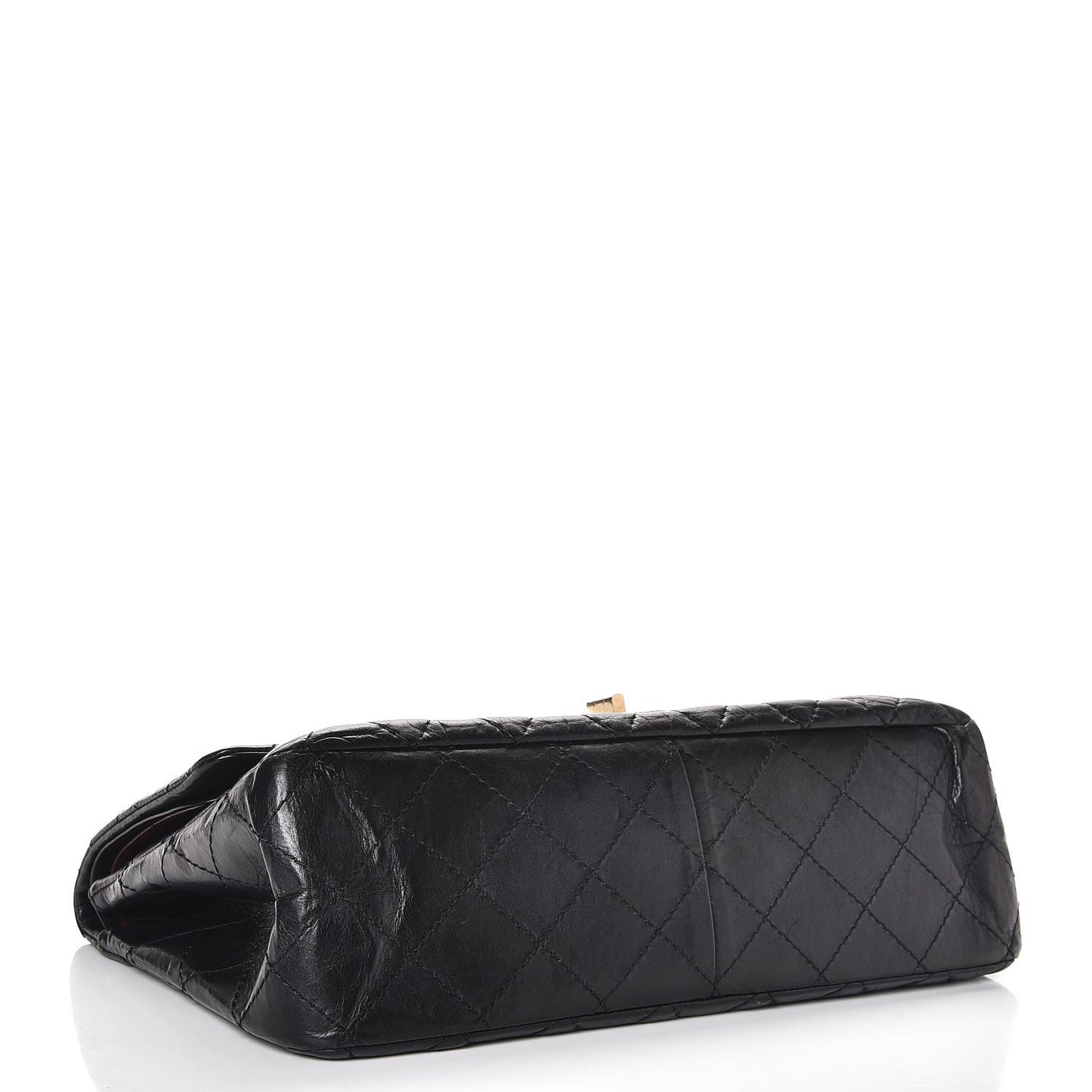 Aged Calfskin Quilted 2.55 Reissue 227 Flap Black