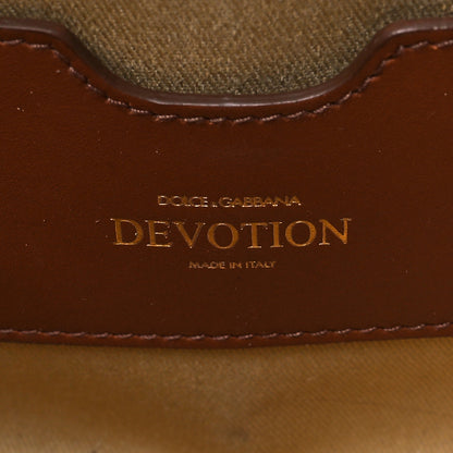 Dolce & Gabbana Wicker Calfskin Medium Devotion Crossbody Bag Brown 6 of 12