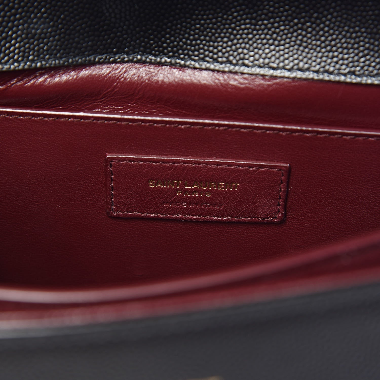 Saint Laurent Grain de Poudre Medium Classic Monogram Cassandra Top Handle Black Rouge Legion 6 of 14