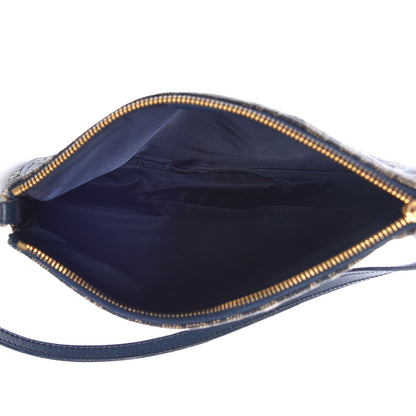 Christian Dior Monogram Mini Saddle Pochette Navy 5 of 7