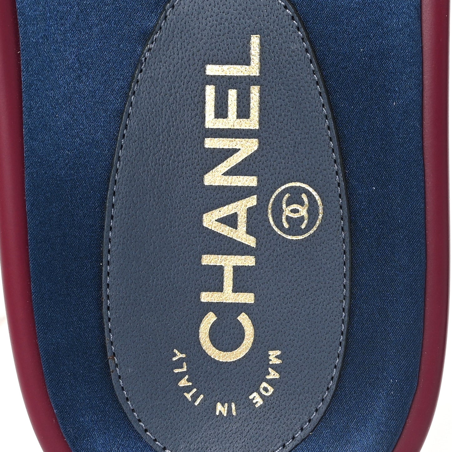 Satin Canvas Chain Slides Sandals Flats 40 Dark Fuchsia