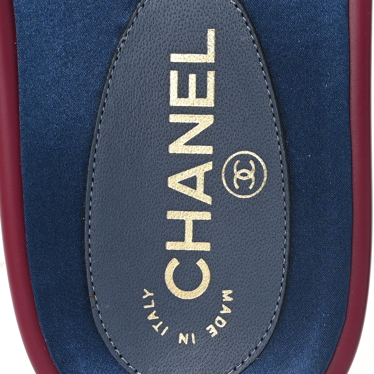 Chanel Satin Canvas Chain Slides Sandals Flats 40 Dark Fuchsia 8 of 9
