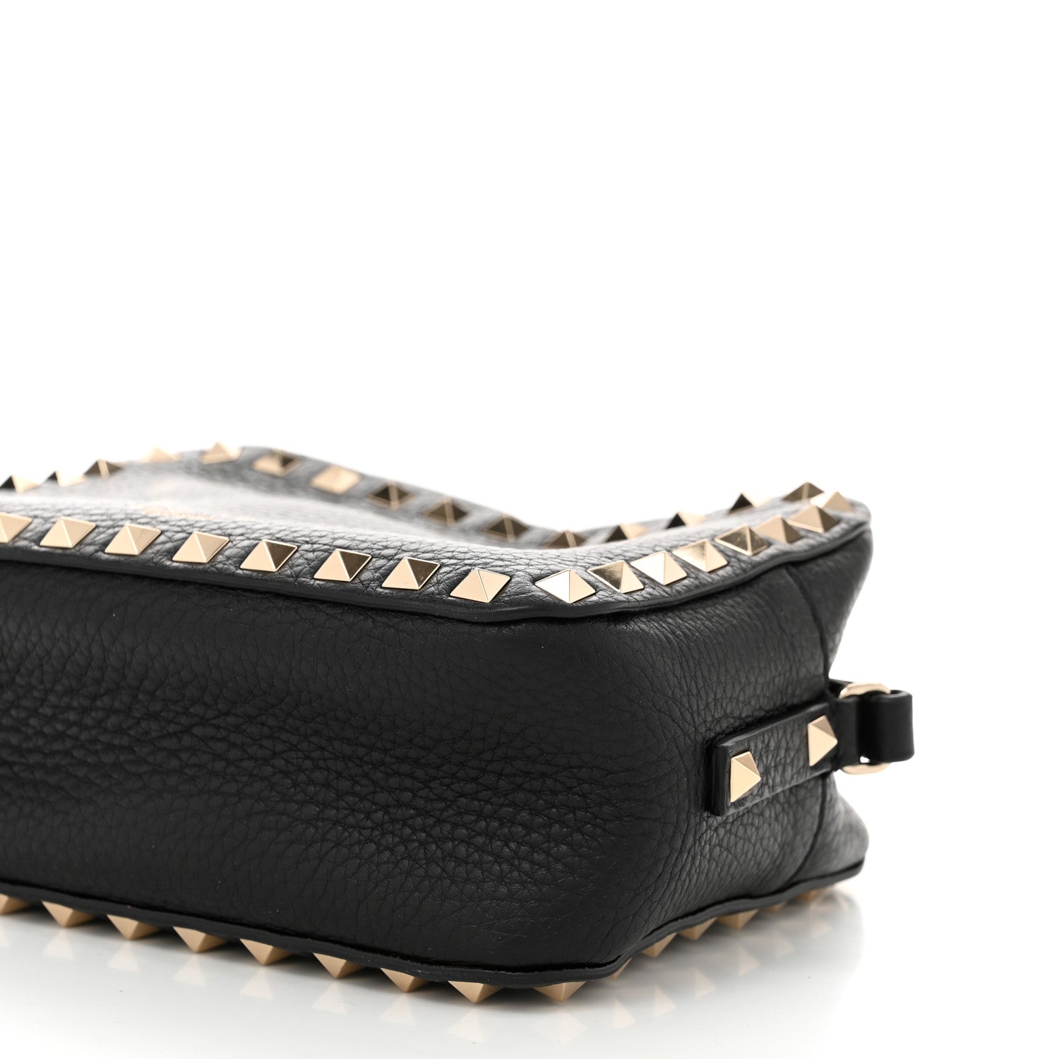 Valentino Garavani Pebbled Calfskin Rockstud Camera Crossbody Bag Black 9 of 9