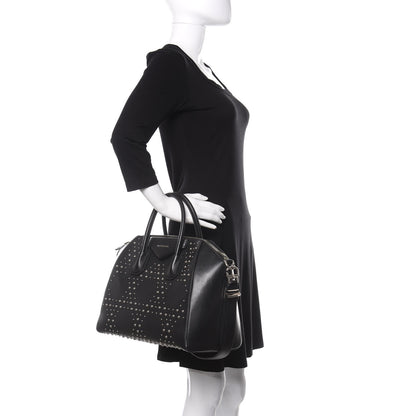 Givenchy Calfskin Medium Studded Antigona Black 2 of 15