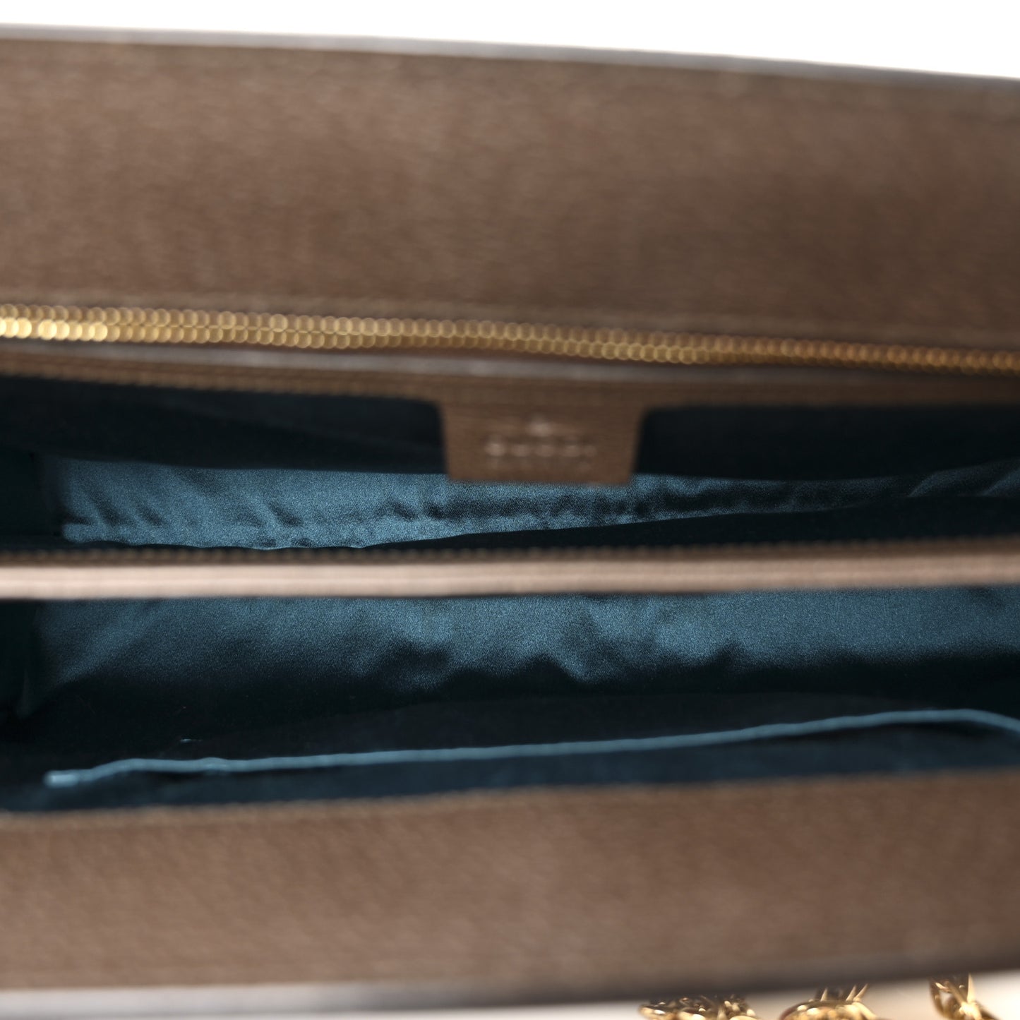 GG Supreme Monogram Web Medium Ophidia Chain Shoulder Bag Brown