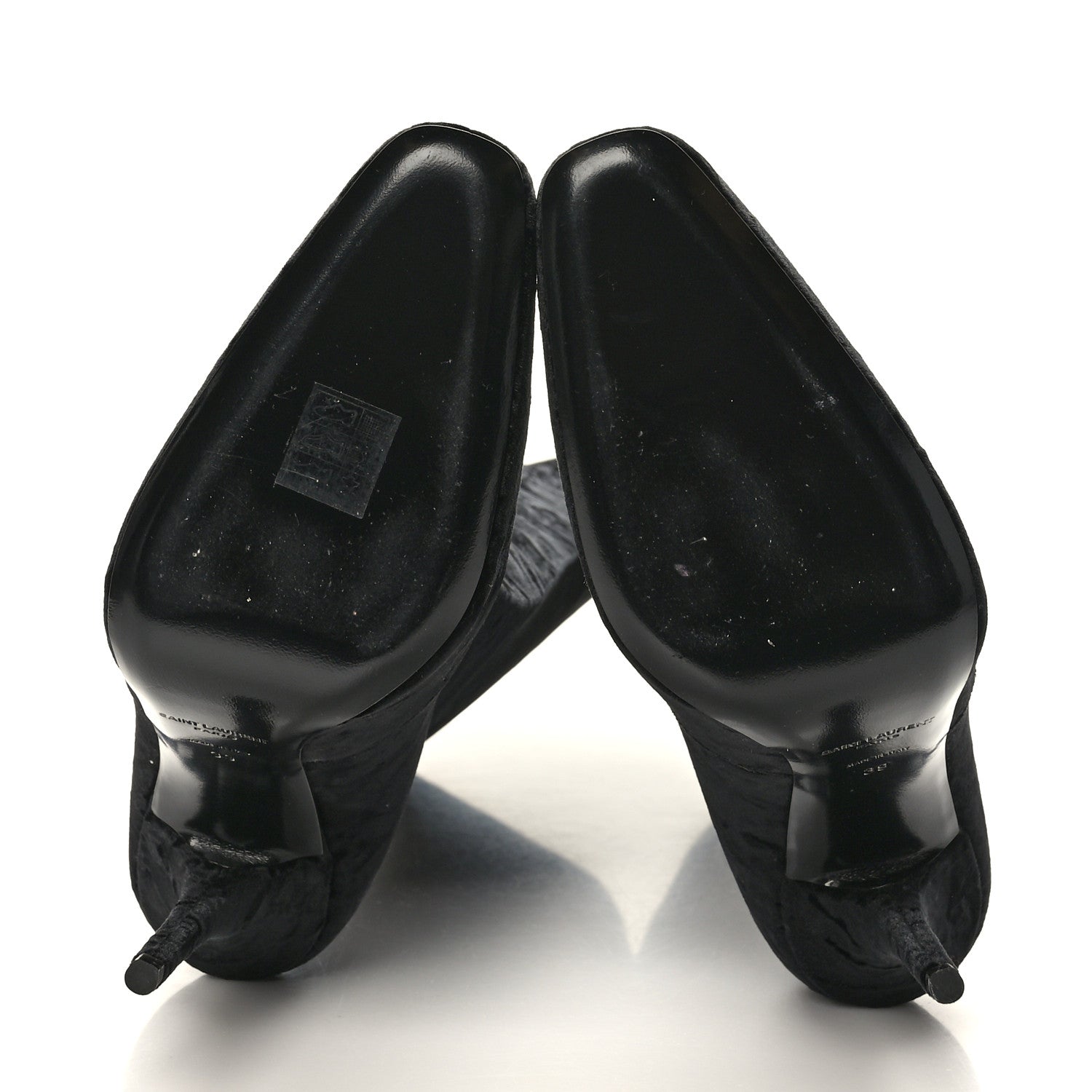 Saint Laurent Velvet Ella 110 Knee High Boots 39 Black 5 of 7