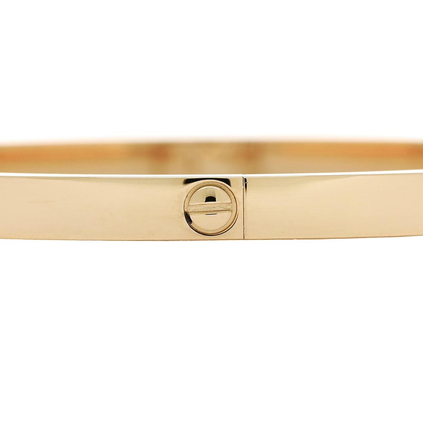 18K Yellow Gold 6 Diamond Small LOVE Bracelet 17