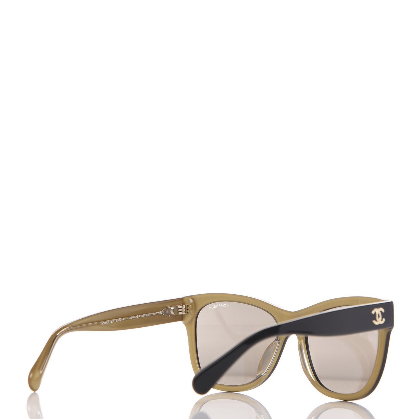 Acetate Square CC Sunglasses 5380 Black