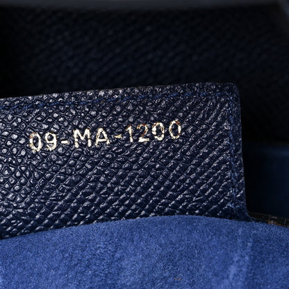 Christian Dior Grained Calfskin Saddle Bag Navy 6 of 13