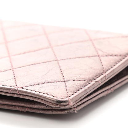 Chanel Aged Calfskin Quilted Reissue 2.55 Yen Wallet Purple 12 of 14