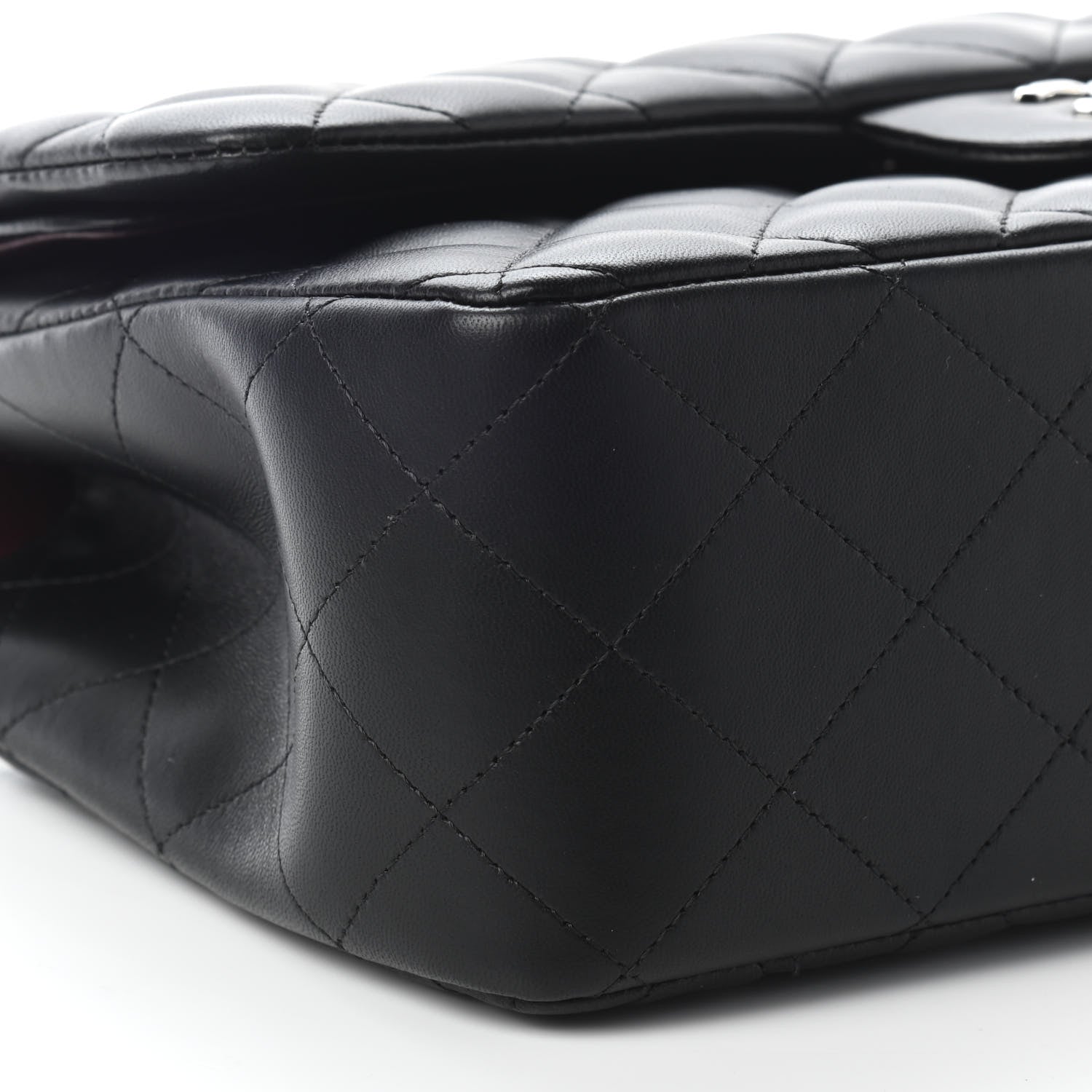Chanel Lambskin Quilted Jumbo Double Flap Black 8 of 9