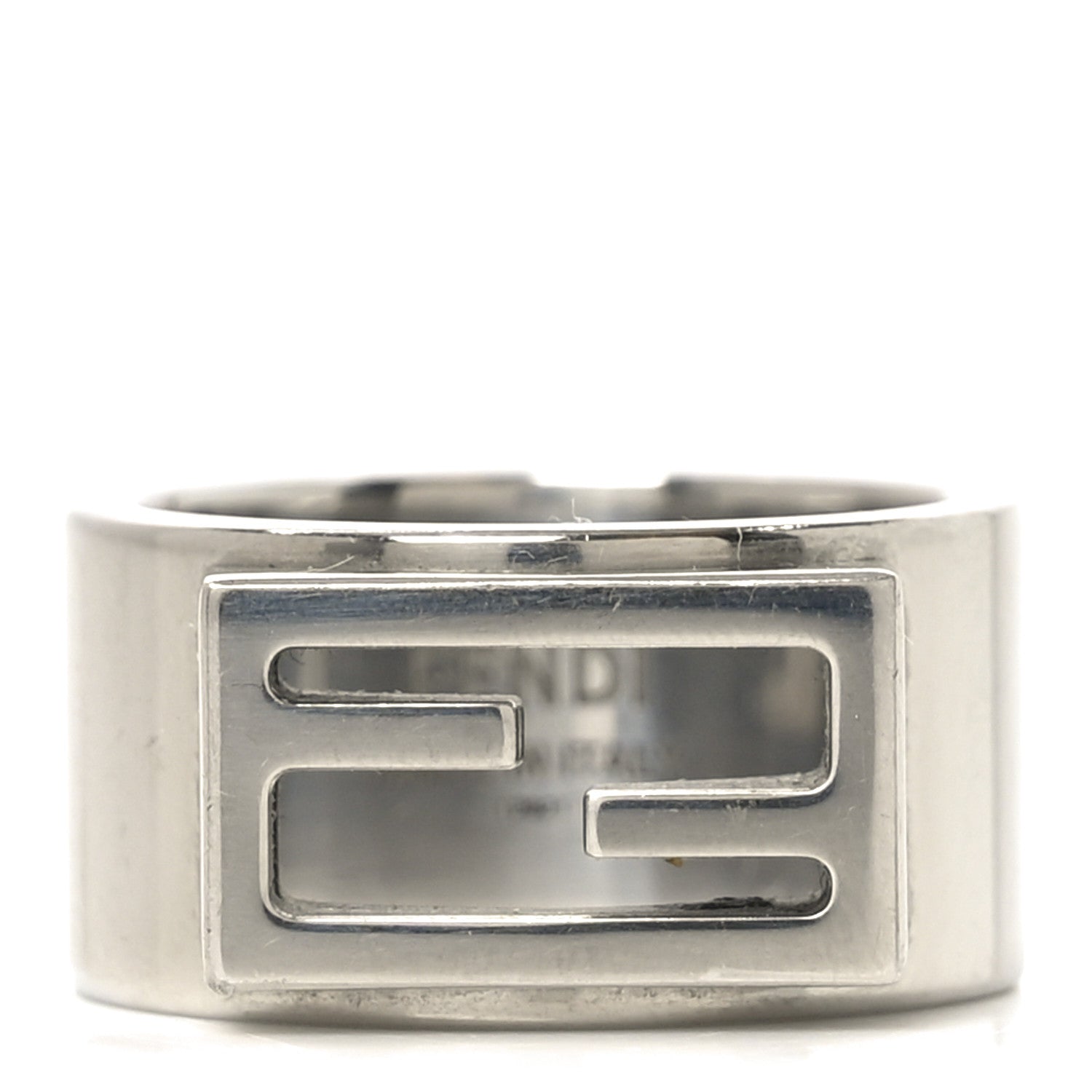 Fendi Metal Baguette Ring 62 10 Silver 1 of 6