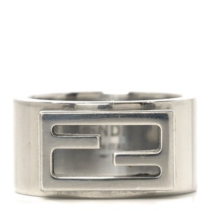 Fendi Metal Baguette Ring 62 10 Silver 1 of 6