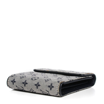 Louis Vuitton Mini Monogram Compact Wallet Blue 4 of 7